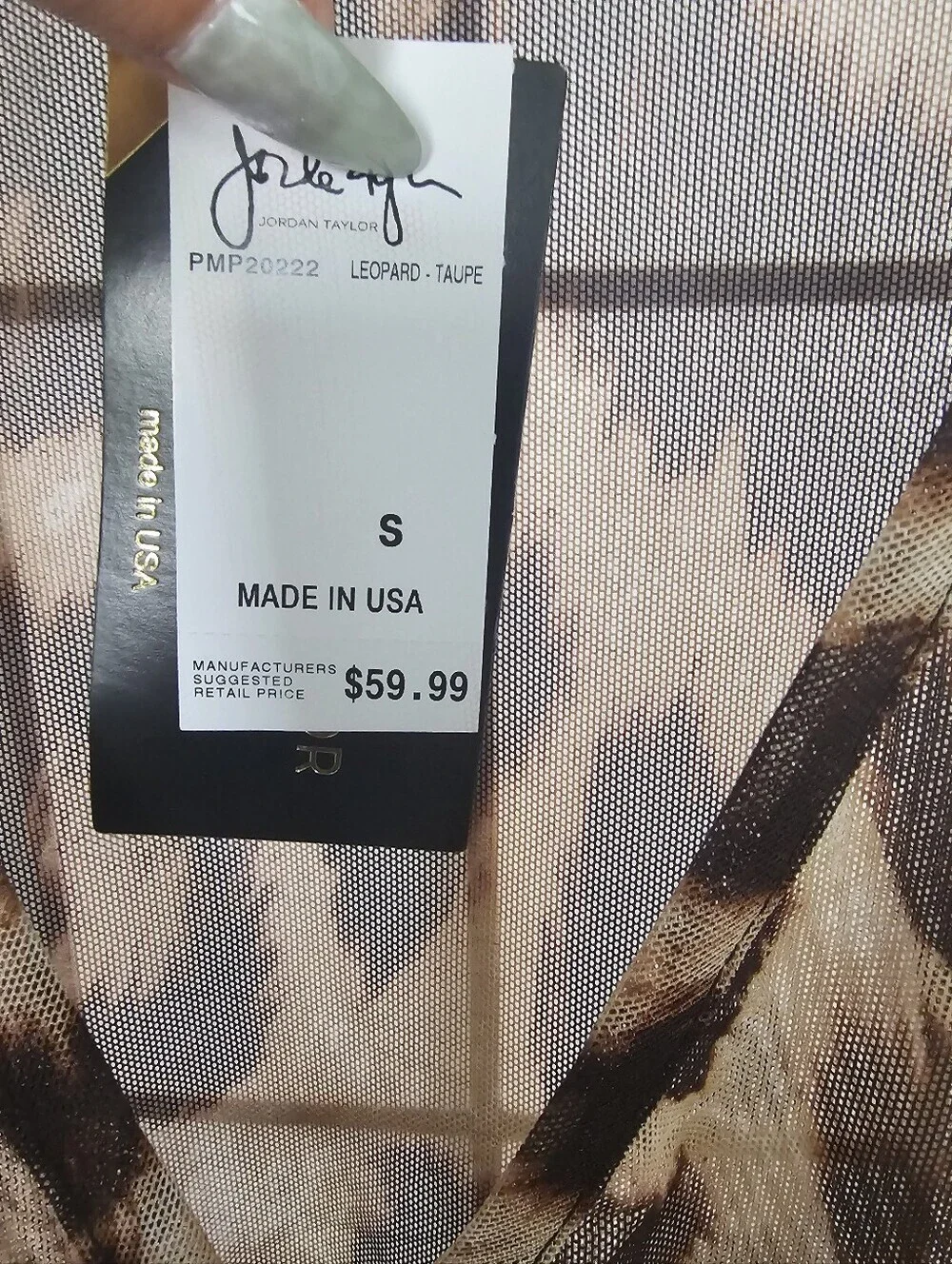 Jordan Taylor Leopard Sheer Swim Cover Up